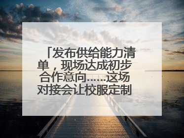 发布供给能力清单，现场达成初步合作意向……这场对接会让校服定制更放心