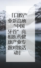 口腔产业新高地 “中国牙谷”亮相医药健康产业专题对接活动