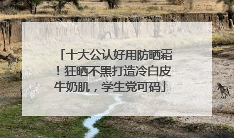 十大公认好用防晒霜！狂晒不黑打造冷白皮牛奶肌，学生党可码