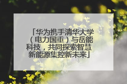 华为携手清华大学（电力国重）与岳能科技，共同探索智慧新能源集控新未来