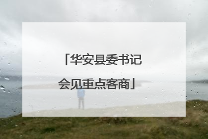 华安县委书记会见重点客商