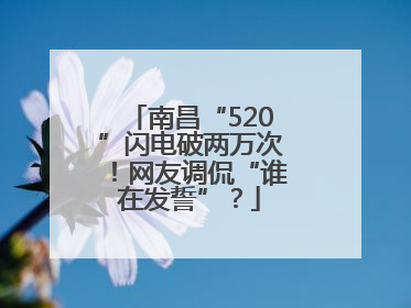 南昌“520”闪电破两万次！网友调侃“谁在发誓”？