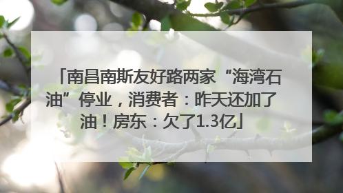南昌南斯友好路两家“海湾石油”停业，消费者：昨天还加了油！房东：欠了1.3亿