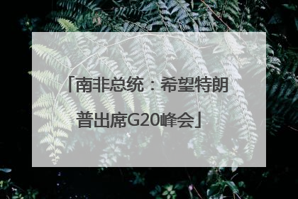 南非总统：希望特朗普出席G20峰会