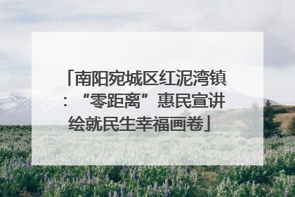 南阳宛城区红泥湾镇：“零距离”惠民宣讲 绘就民生幸福画卷