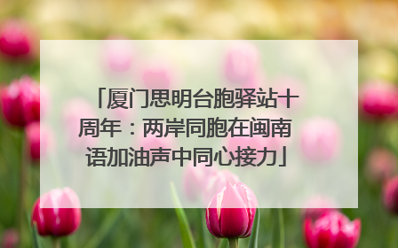 厦门思明台胞驿站十周年：两岸同胞在闽南语加油声中同心接力