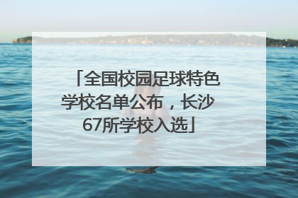 全国校园足球特色学校名单公布，长沙67所学校入选