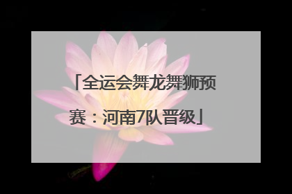 全运会舞龙舞狮预赛：河南7队晋级