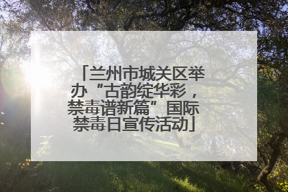 兰州市城关区举办“古韵绽华彩，禁毒谱新篇”国际禁毒日宣传活动