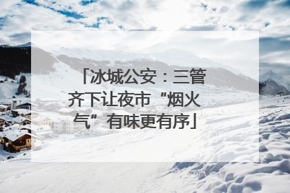 冰城公安：三管齐下让夜市“烟火气”有味更有序