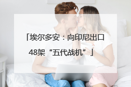 埃尔多安：向印尼出口48架“五代战机”