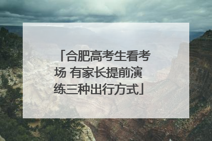合肥高考生看考场 有家长提前演练三种出行方式