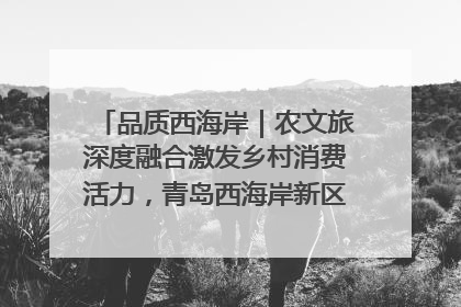 品质西海岸｜农文旅深度融合激发乡村消费活力，青岛西海岸新区的乡村振兴实践