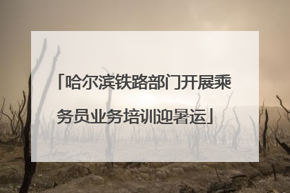 哈尔滨铁路部门开展乘务员业务培训迎暑运