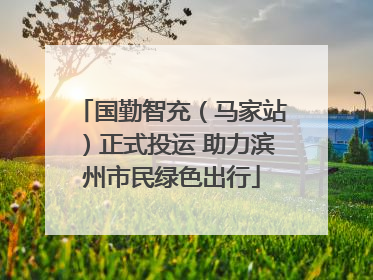 国勤智充（马家站）正式投运 助力滨州市民绿色出行