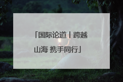 国际论道丨跨越山海 携手同行