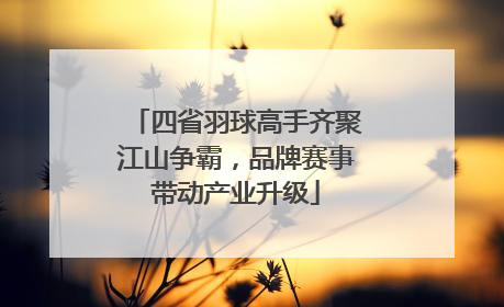 四省羽球高手齐聚江山争霸，品牌赛事带动产业升级