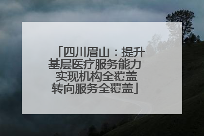 四川眉山：提升基层医疗服务能力 实现机构全覆盖转向服务全覆盖