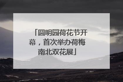圆明园荷花节开幕，首次举办荷梅南北双花展