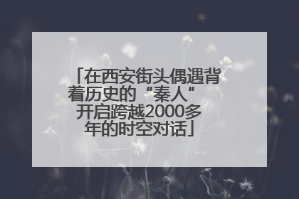 在西安街头偶遇背着历史的“秦人” 开启跨越2000多年的时空对话