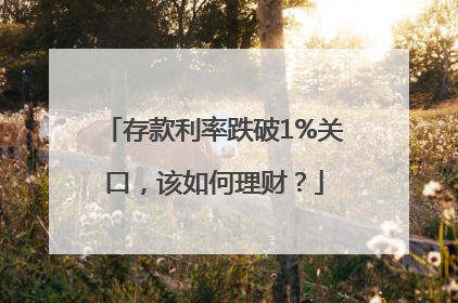 存款利率跌破1%关口，该如何理财？
