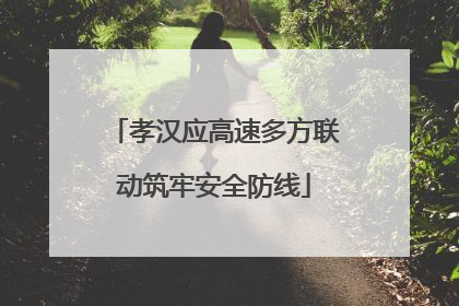 孝汉应高速多方联动筑牢安全防线