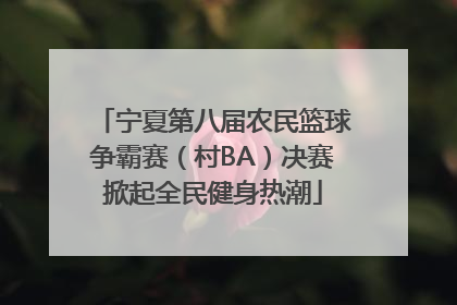 宁夏第八届农民篮球争霸赛（村BA）决赛掀起全民健身热潮