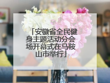 安徽省全民健身主题活动分会场开幕式在马鞍山市举行