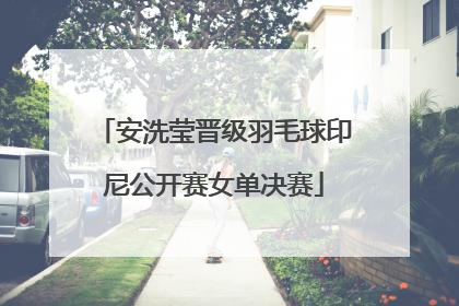 安洗莹晋级羽毛球印尼公开赛女单决赛