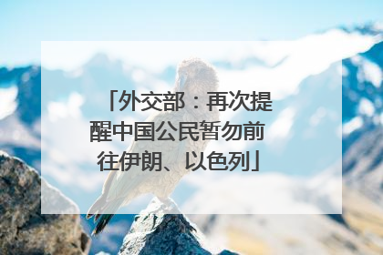 外交部：再次提醒中国公民暂勿前往伊朗、以色列