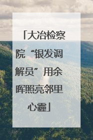 大冶检察院“银发调解员”用余晖照亮邻里心霾
