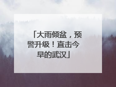 大雨倾盆，预警升级！直击今早的武汉