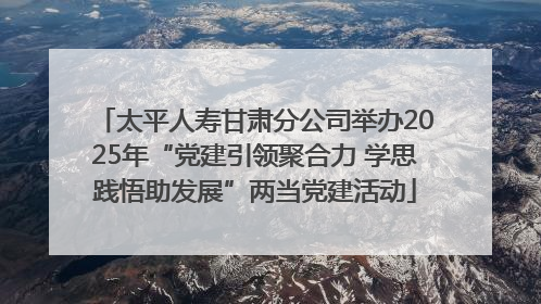 太平人寿甘肃分公司举办2025年“党建引领聚合力 学思践悟助发展”两当党建活动