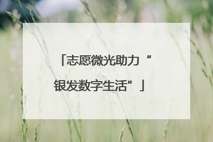 志愿微光助力“银发数字生活”