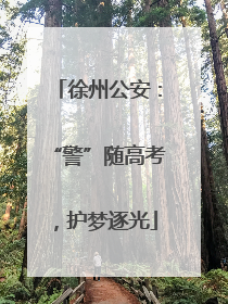 徐州公安：“警”随高考，护梦逐光