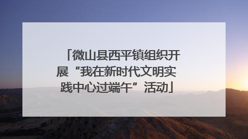 微山县西平镇组织开展“我在新时代文明实践中心过端午”活动