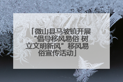 微山县马坡镇开展“倡导移风易俗 树立文明新风”移风易俗宣传活动