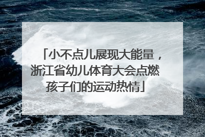 小不点儿展现大能量，浙江省幼儿体育大会点燃孩子们的运动热情
