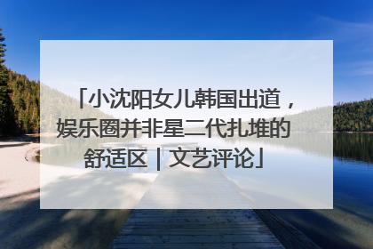 小沈阳女儿韩国出道，娱乐圈并非星二代扎堆的舒适区｜文艺评论