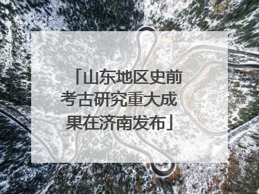 山东地区史前考古研究重大成果在济南发布