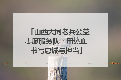 山西大同老兵公益志愿服务队：用热血书写忠诚与担当