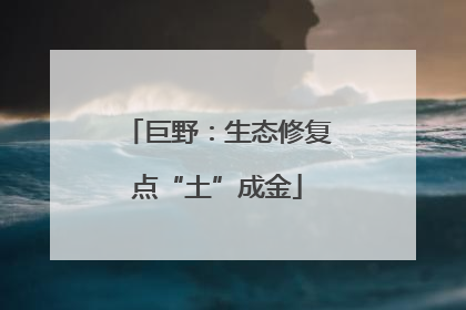 巨野：生态修复点“土”成金