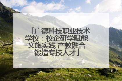 广德科技职业技术学校：校企研学赋能文旅实践 产教融合锻造专技人才