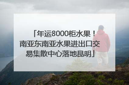 年运8000柜水果！南亚东南亚水果进出口交易集散中心落地昆明