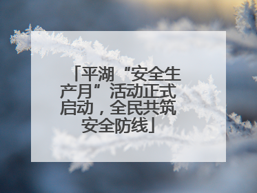 平湖“安全生产月”活动正式启动，全民共筑安全防线