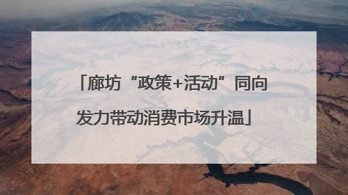 廊坊“政策+活动”同向发力带动消费市场升温