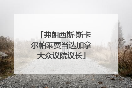 弗朗西斯·斯卡尔帕莱贾当选加拿大众议院议长