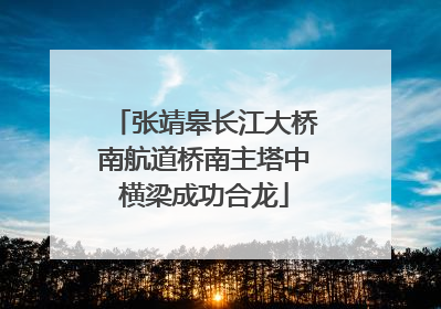 张靖皋长江大桥南航道桥南主塔中横梁成功合龙