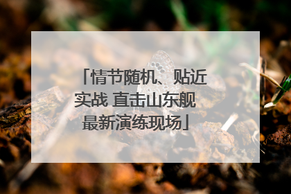 情节随机、贴近实战 直击山东舰最新演练现场