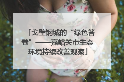 戈壁钢城的“绿色答卷”——嘉峪关市生态环境持续改善观察
